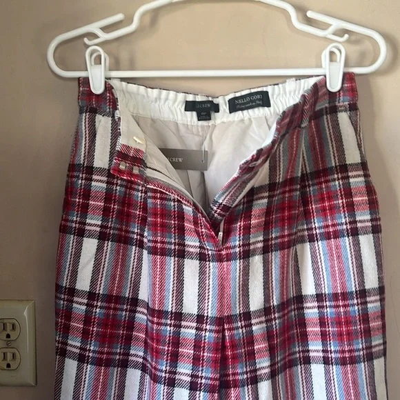 NWT J. Crew | Nello Gori Vintage Plaid Tapered Leg Wool Pant Size 6P - Picture 6 of 13